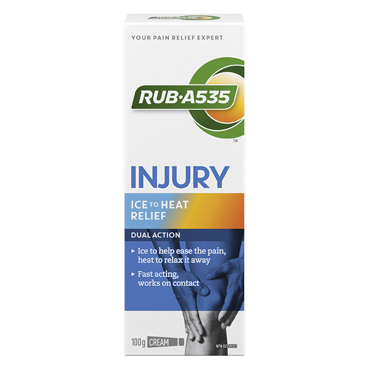 Injury Ice to Heat Relief Cream